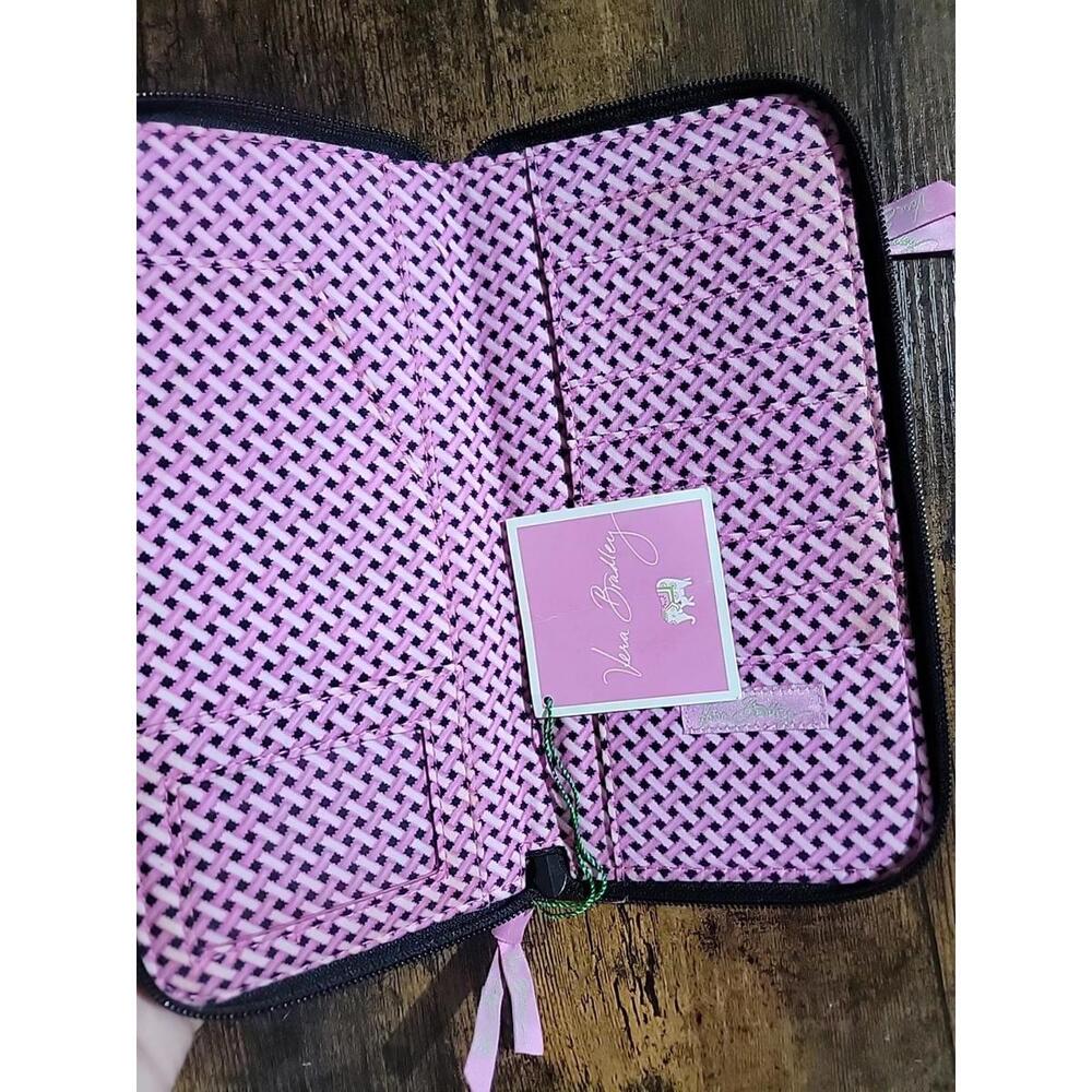 Vera Bradley PINK ELEPHANTS Zip AROUND Wallet CLUTCH Wristlet PURSE Tote NWT - Picture 2 of 6